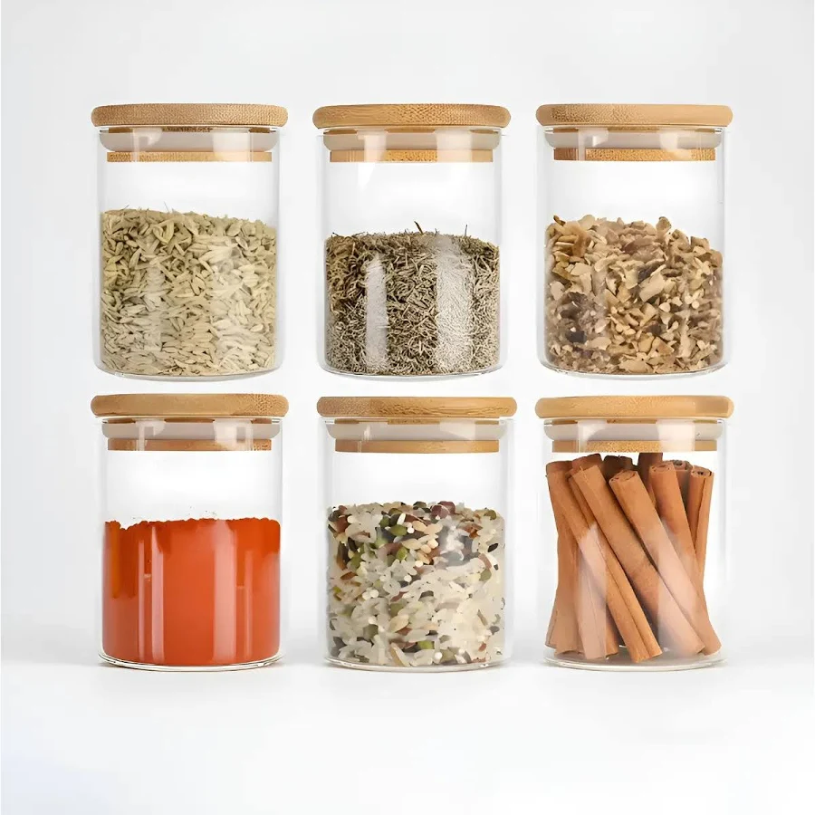 Kit condimentos pote hermético vidro P